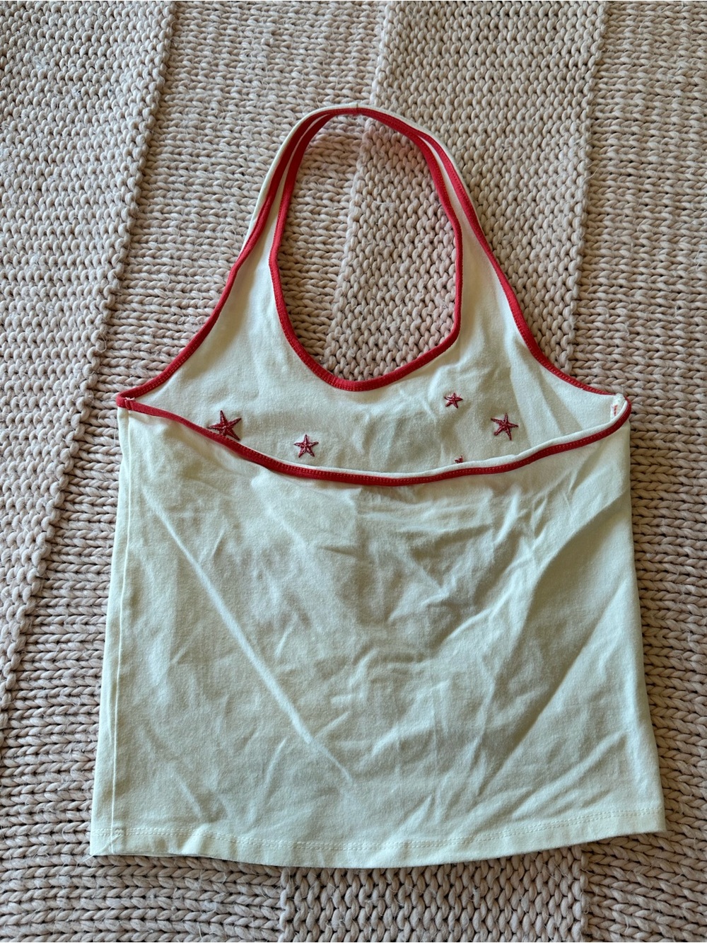 Special thanks star spangled banner embroidered retro cowgirl graphic halter top - Picture 3 of 4